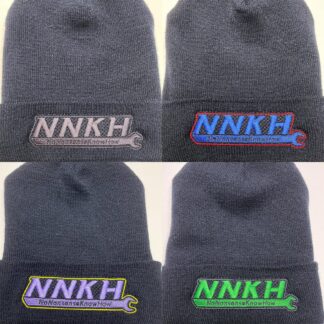 NNKH Black Embroidered Beanie - Custom Colors