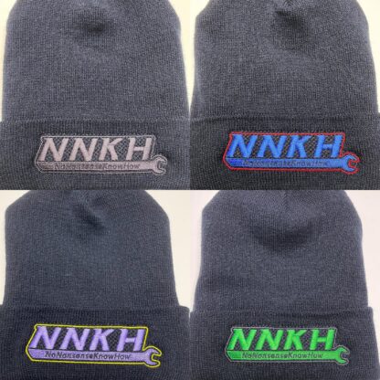 NNKH Black Embroidered Beanie - Custom Colors